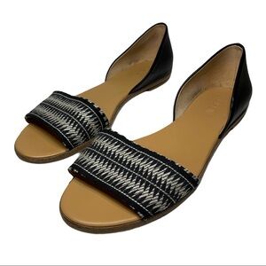 J. Crew Factory Morgan Woven D’Orsay Flats Black 6.5
